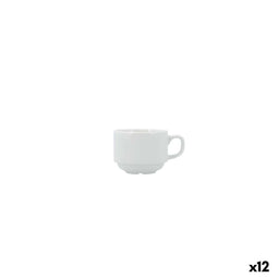 Bidasoa Serenity - Theeglas en Koffieglas - Keramisch 90 ml - Wit (12 Stuks)