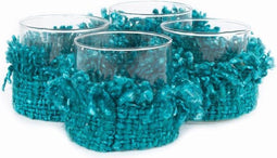 De Oh My Gee Kaarsenhouder - Aqua - S - Set van 4