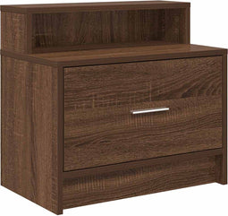 vidaXL - Nachtkastje - met - lade - 51x31x47 - cm - bruin - eikenkleurig
