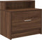 vidaXL - Nachtkastje - met - lade - 51x31x47 - cm - bruin - eikenkleurig