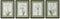 Schilderij Home ESPRIT Groen Beige Shabby Chic Botanische planten 30 x 2,5 x 40 cm (4 Stuks)