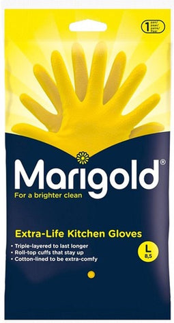 Huishoudhandschoen Marigold Kitchen geel large - 6 stuks