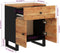 vidaXL - Nachtkastje - 50x33x60 - cm - massief - acaciahout - en - bewerkt - hout