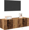 vidaXL - TV - Wandkast - met - LED - Verlichting - Oud - Hout - 100x35x31 - cm