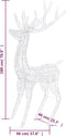 vidaXL - Kerstdecoratie - rendier - 250 - LED's - meerkleurig - 180 - cm - acryl