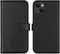 Selencia iPhone 13 - Echt Lederen Bookcase - 3 Pashouders - Zwart