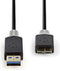 Nedis CCBW60500AT10 - USB A naar USB 2.0 micro kabel - 100 cm - Grijs