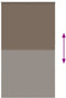 vidaXL - Rolgordijn - verduisterend - koffie - 130x210 - cm - stofbreedte - 126,6 - cm