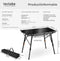 tectake® Campingtafel Tina - Opvouwbare aluminium klaptafel - In hoogte verstelbaar - Zwart