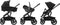 Maxi-Cosi Lila XP+ - Kinderwagen - Inclusief reiswieg en zitje - Essential Black