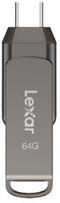 Lexar JumpDrive D400 - USB 3.1 Type-C - 64GB - Grijs