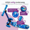 Gofun Kinderstep - Opvouwbaar - Verstelbaar Stuur - Lichtgevende Wielen - Blauw - 85 x 58 x 23 cm