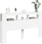 Hoofdeinde met LED 180x18,5x103,5 cm bewerkt hout wit