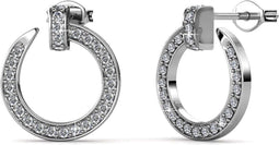 Yolora YOL20098 - Dames Oorbellen - Kalpa Camaka Kristallen - Zilverkleurig