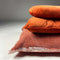 Dutch Decor BURTO - Kussenhoes van gewassen katoen Potters Clay 60x60 cm - oranje - met rits