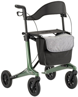MultiMotion Carbon Rollator L – 5,5 kg met Softwielen & Boodschappentas Groen