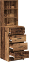 vidaXL - Highboard - uit - Oude - Hout - 40x41x135 - cm