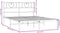 vidaXL - Bedframe - met - hoofdbord - metaal - wit - 135x190 - cm