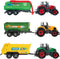 Toi-Toys Metal Tractor met Aanhanger - Speelset 6-delig - Multicolor (6 stuks)