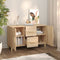 vidaXL - Dressoir - 100x36x60 - cm - bewerkt - hout - sonoma - eikenkleurig