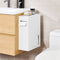 sobuy Toiletpapierhouder - Wandmontage - Ruimtebesparend - Wit - 14 × 30 × 42 cm