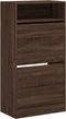 Schoenenkast 60x34x116 cm bewerkt hout bruineikenkleurig