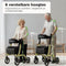 Medzone Fortis - Rollator - Lichtgewicht Opvouwbaar Zitfunctie - Champagnegoud