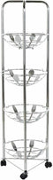 Fruitschaal DKD Home Decor Zilver Metaal (28 x 28 x 95 cm)