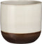Mica Decorations Nora Bloempot - 25x25x24 cm - Terracotta - Wit