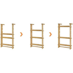 SoBuy kcr03-n - Koelkastplank - Bamboe - 3 Verstelbare Planken - 42 x 10 x 73cm - Bruin