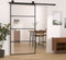 vidaXL - Schuifdeur - met - beslag - 102,5x205 - cm - ESG-glas - en - aluminium