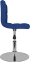 vidaXL - Eetkamerstoel - draaibaar - stof - blauw