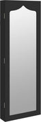 vidaXL - Sieradenkast - met - spiegel - wandgemonteerd - 37,5x10x106 - cm - zwart