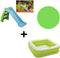 Glijbaan Little Tikes First Blauw + opblaaszwembad groen