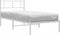 vidaXL - Bedframe - met - hoofdbord - metaal - wit - 100x200 - cm
