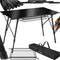tectake® Campingtafel Bastiaan - Opvouwbaar Aluminium - Verstelbare Hoogte - Zwart