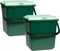 GFT-afvalbak – Ideaal voor het scheiden van afval – Multi-inzetbaar - 26 x 19,8 x 25,6 cm - 10L – Groen
