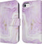 iMoshion Hoesje Geschikt voor iPhone SE (2022) / SE (2020) / 8 / 7 / 6s / 6 Hoesje Met Pasjeshouder - iMoshion Design Bookcase smartphone - Paars / Purple Marble