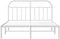 vidaXL - Bedframe - met - hoofdbord - metaal - wit - 150x200 - cm