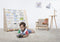 O'Liv Kinderboekenrek - Kinderboekenkast - Massief Hout + Katoen - W90 x D35 x H85 cm