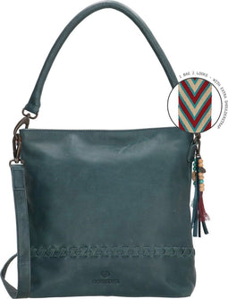 Micmacbags Friendship - Schoudertas - 6 vakken - Jeansblauw