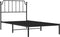 vidaXL - Bedframe - met - hoofdbord - metaal - zwart - 100x190 - cm