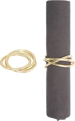 Fééric Lights and Christmas Servetring - Set van 2 stuks - Kerstdecoratie - Goud