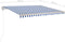 vidaXL - Luifel - automatisch - met - LED - en - windsensor - 400x350 - cm - blauw - wit
