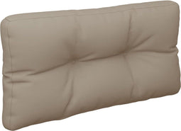 vidaXL - Palletkussen - 80x40x12 - cm - stof - taupe