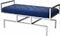 Kruk DKD Home Decor Blauw Polyester Staal (97 x 44 x 46 cm)