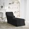 vidaXL - Chaise - longue - met - bolster - en - rechterarmleuning - fluweel - zwart