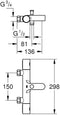GROHE Grohtherm 800 Cosmopolitan - Thermostatische Badkraan - GROHE TurboStat GROHE SafeStop - chroom