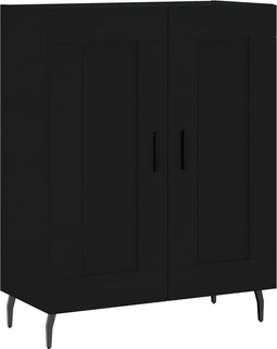 vidaXL - Dressoir - 69,5x34x90 - cm - bewerkt - hout - zwart