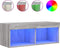vidaXL - Tv-meubel - met - LED-verlichting - 80x30x30 - cm - grijs - sonoma - eiken